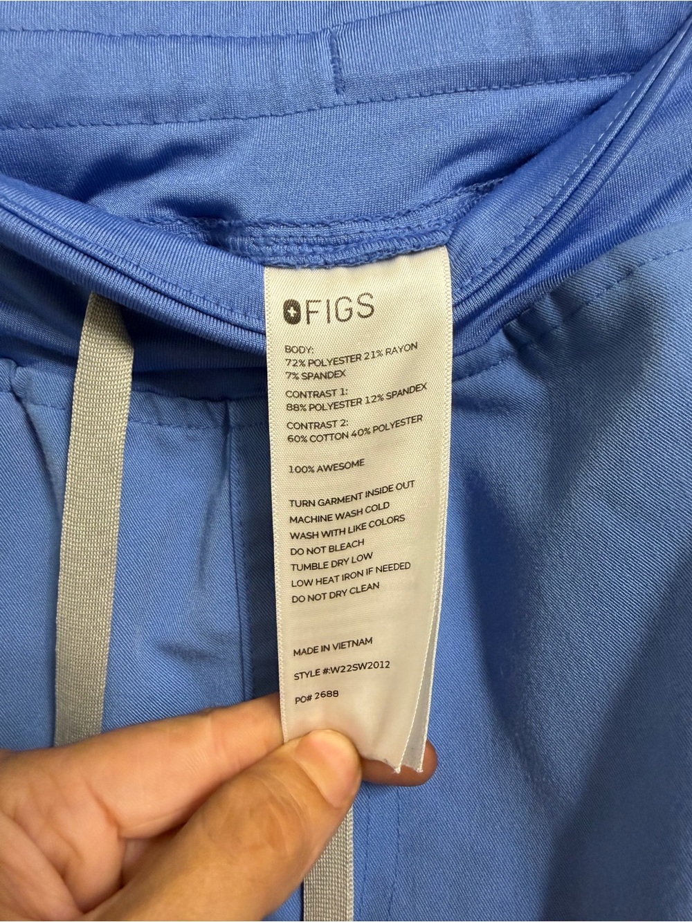 Figs Ceil Blue Women's Scrub Pants & Top Set - Picture 6 of 8
